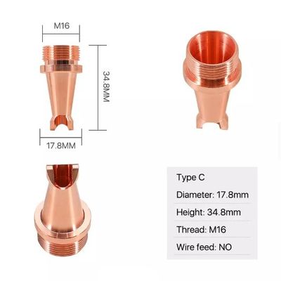piezas de la soldadora de laser de la boca de la soldadura de laser M16 de 17.8m m