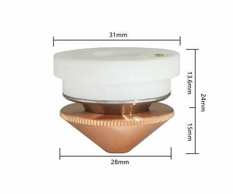 tenedor de cerámica de la boca del laser de 31m m para el cabezal cortador del laser de la fibra