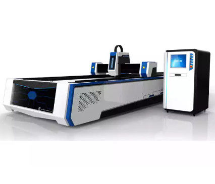 máquina 6020A3 del cortador del laser de la fibra de 6000mm*2000m m con la plataforma del intercambio