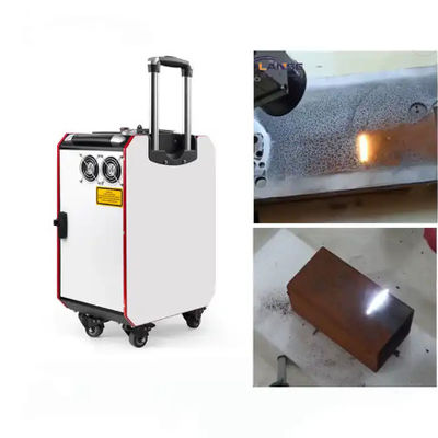 El tipo máquina de limpieza de la caja de la carretilla del laser para el aceite del retiro del moho del metal engrasa limpio